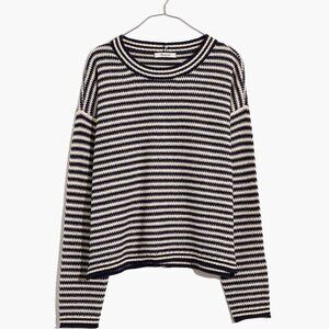 Madewell Seagrove Pullover Sweater in Stripe Medium NWT
